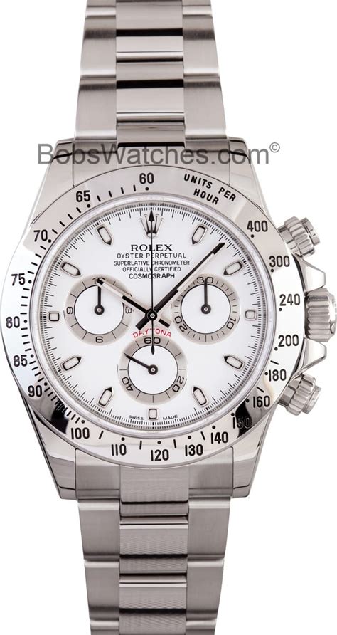 rolex daytona steel white face price